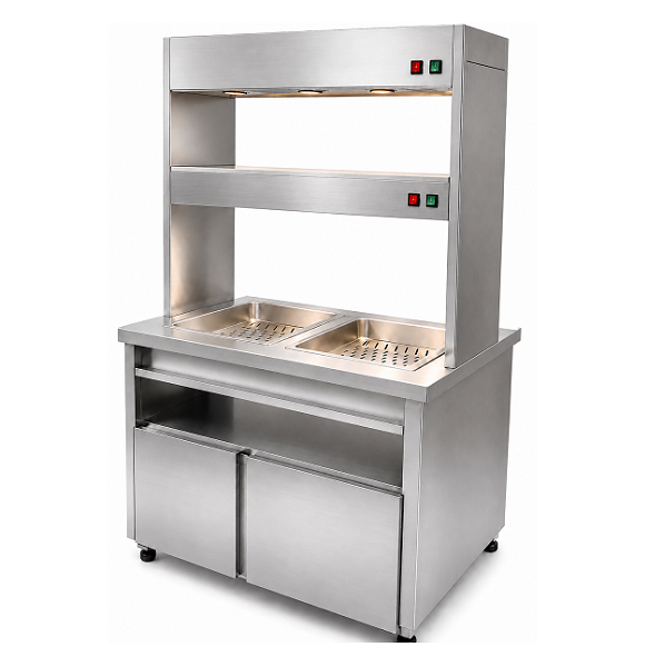 Dump Station with Heated Over Shelves and Cabinet (1,200 × 700 × 800 mm)